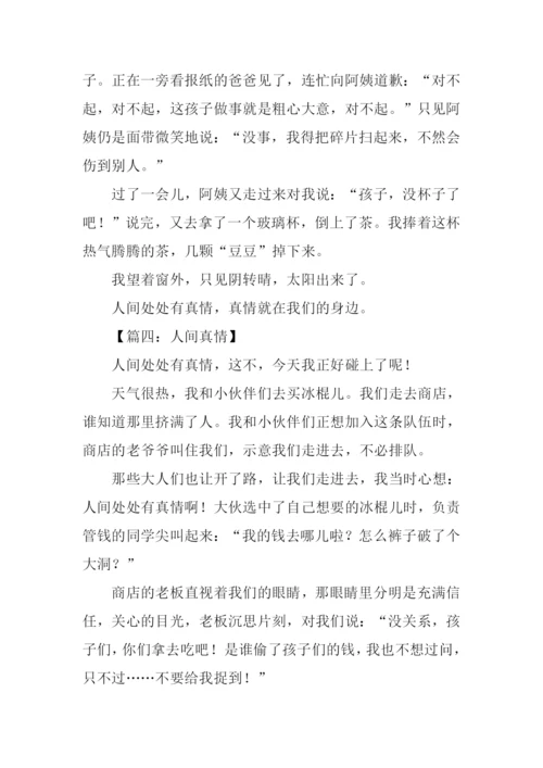 描写人间真情的作文300字.docx