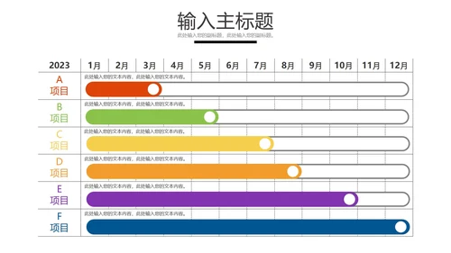 甘特图图表样式合集PPT模板