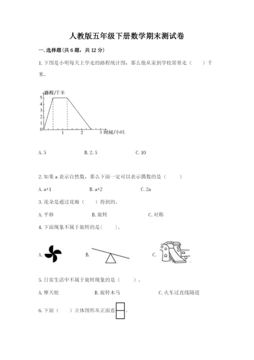 人教版五年级下册数学期末测试卷【培优b卷】.docx