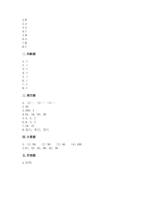 小学二年级上册数学期中测试卷（能力提升）.docx