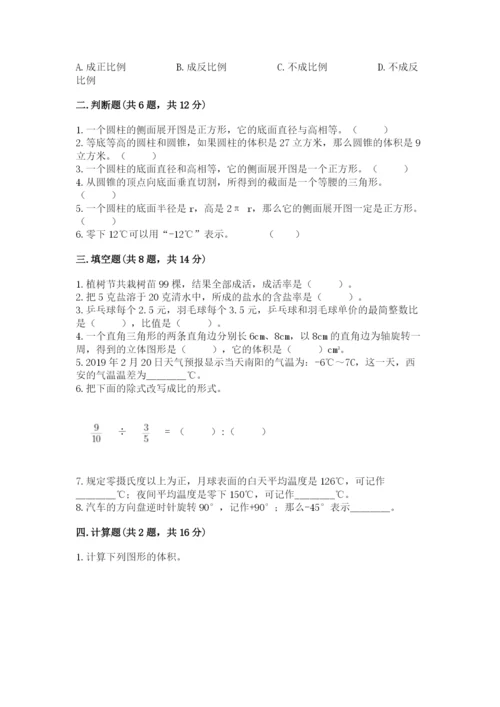 北师大版六年级下册数学期末测试卷【网校专用】.docx