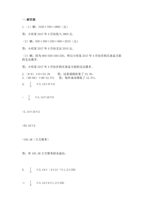 六年级小升初数学应用题50道（黄金题型）.docx