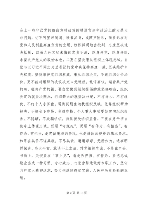 讲政治规矩心得体会范文.docx