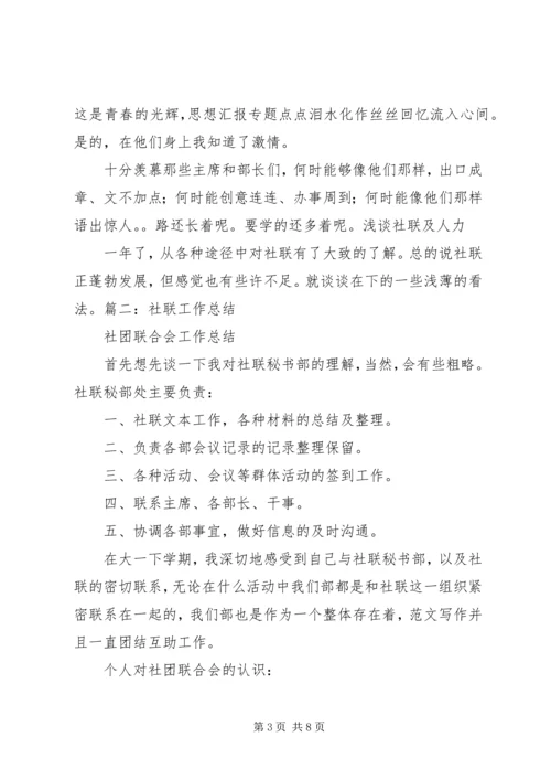 人力资源社联工作总结.docx