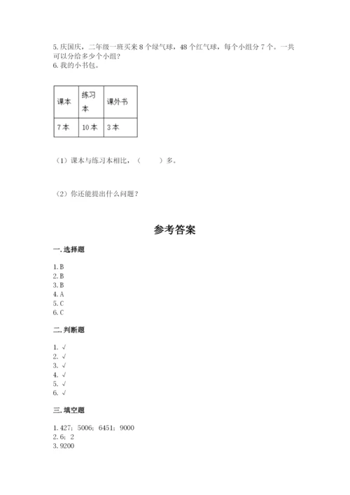 人教版二年级下册数学期末测试卷带答案（a卷）.docx