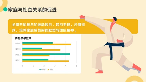 黄色插画风夏日运动宣传活动PPT模板
