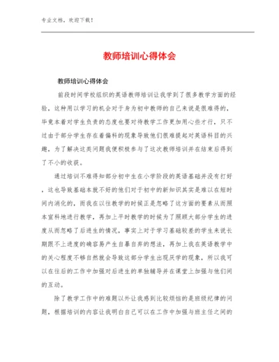 2023教师培训心得体会优选例文22篇.docx