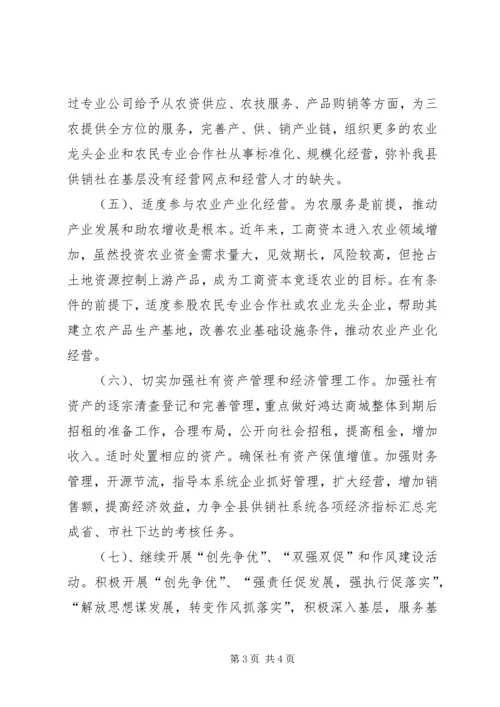 供销社年度工作思路.docx