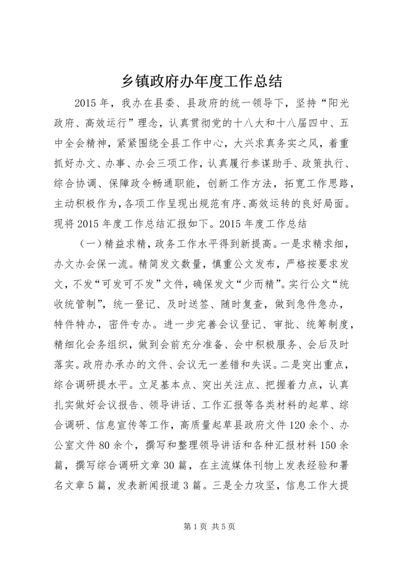 乡镇政府办年度工作总结.docx