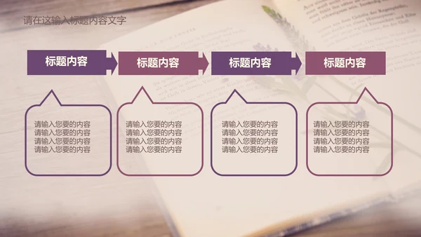 唯美薰衣草书香ppt动态模板