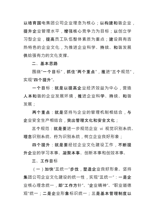企业文化建设方案