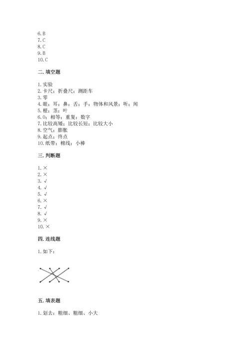 教科版一年级上册科学期末测试卷精品【预热题】.docx