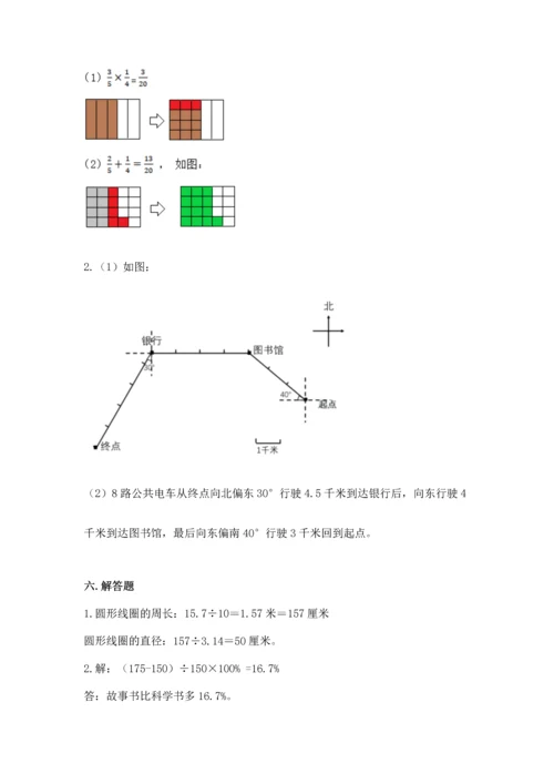 人教版六年级上册数学期末测试卷带答案下载.docx