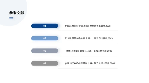 蓝色有机化学课题研究报告PPT案例