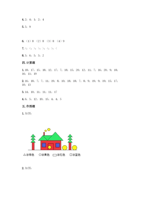 人教版一年级下册数学期中测试卷精品(全优).docx