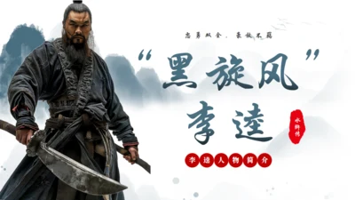 水浒传黑旋风李逵介绍通用PPT模板
