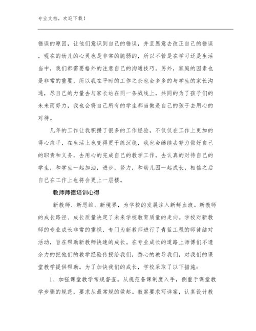 2024年教师师德培训心得优选例文13篇文档选编.docx