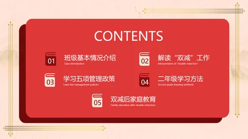 学校双减家长会教育PPT模板