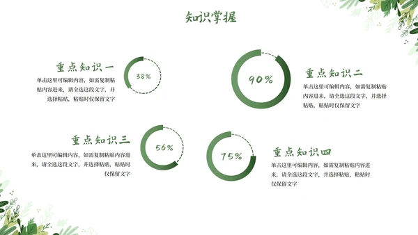 卡通插画植物教师教学说课PPT模板