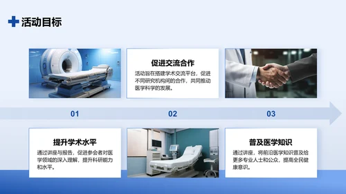 蓝色商务风医学讲座与科研报告通用PPT模板