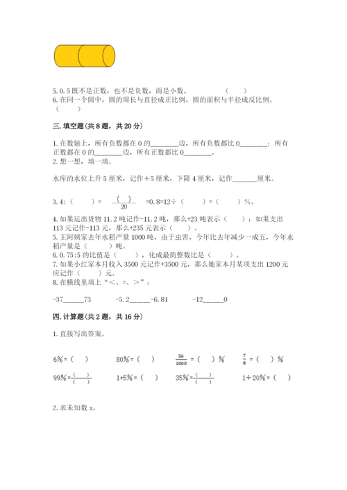 人教版六年级下册数学期末测试卷附答案（培优）.docx