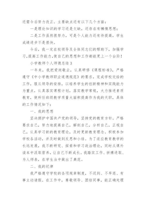 小学教师个人师德总结.docx