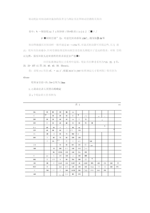 制动系统毕业设计注意事项