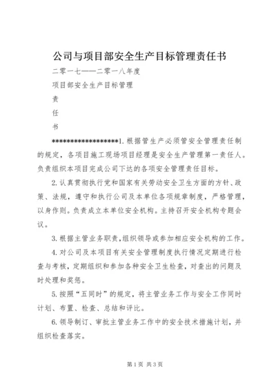 公司与项目部安全生产目标管理责任书 (5).docx