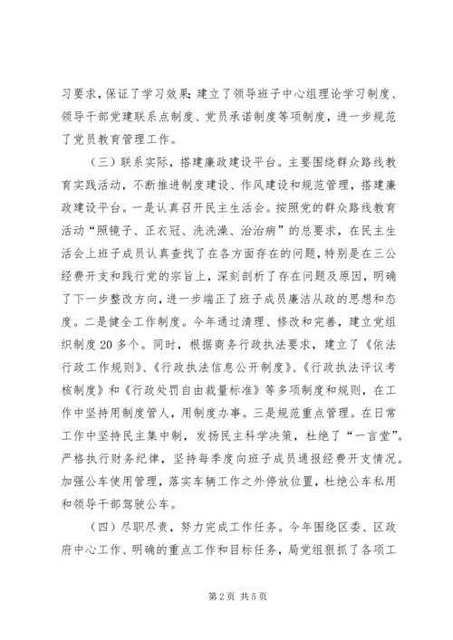 商务局学习条例和实施办法自查报告.docx