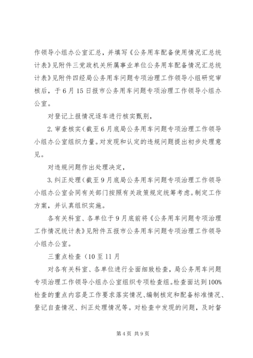 财政局公务用车整顿方案.docx