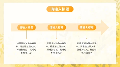 黄色小清新花卉高考考前冲刺主题班会PPT模板