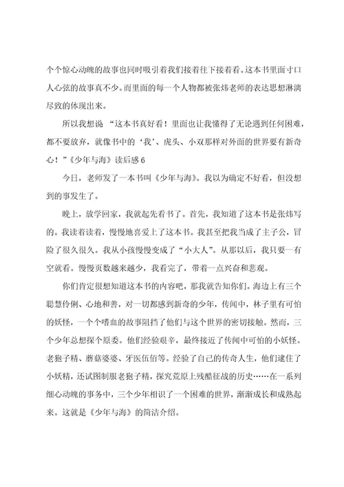《少年与海》读后感