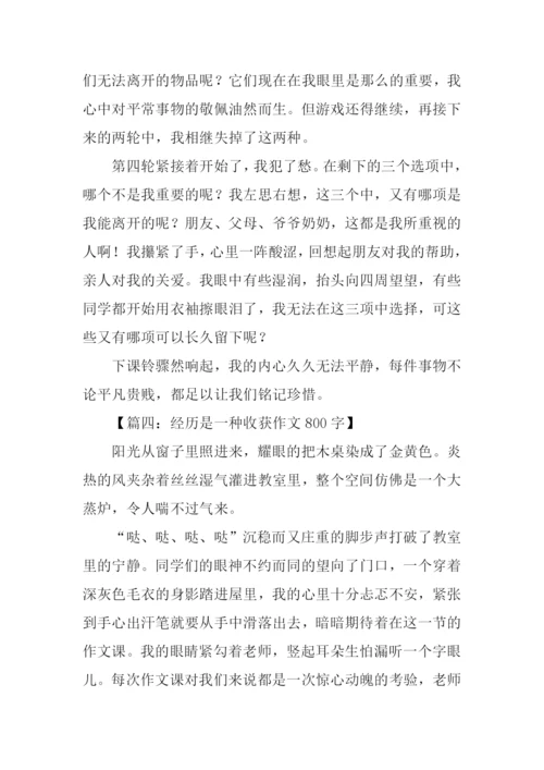 经历是一种收获作文800字.docx