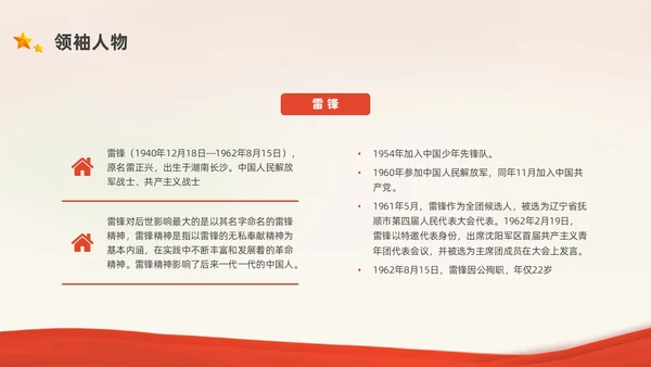 红色中国风党史人物党课PPT课件