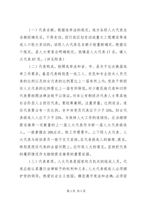 关于做好市县镇三级人民代表大会换届选举工作的意见(通过版) (2).docx