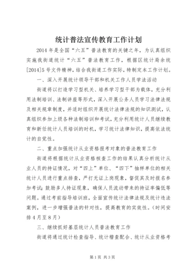 统计普法宣传教育工作计划 (2).docx