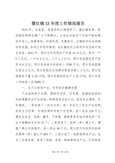 墨红镇XX年度工作情况报告 (2).docx