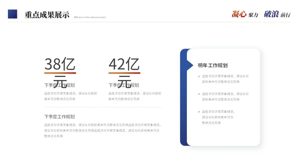 励志商务风年度工作总结工作汇报述职报告ppt模板