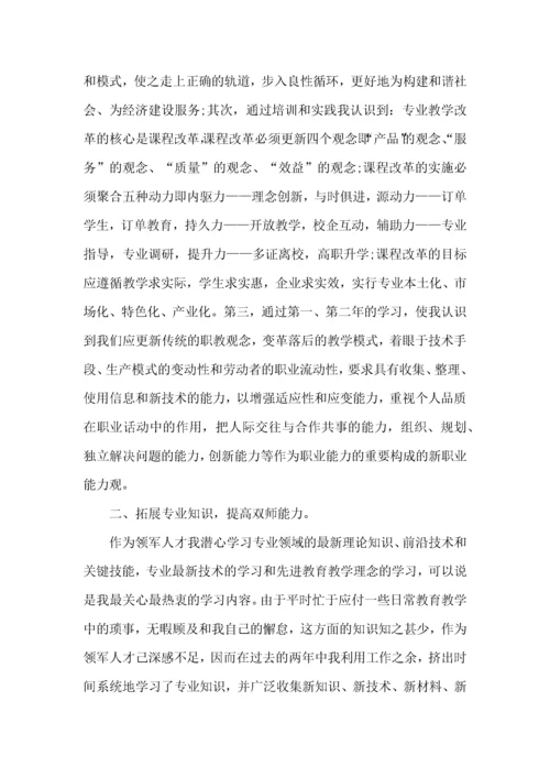 领军人才培训心得体会五篇.docx