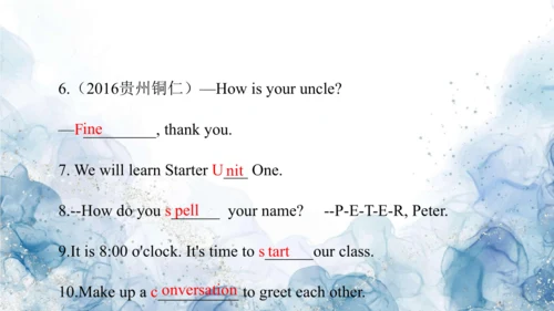 2024新人教版七年级英语上册Starter Unit 1精选练习题课件