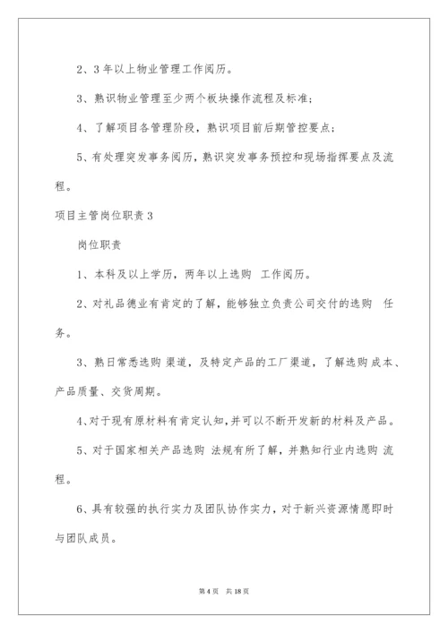 项目主管岗位职责.docx