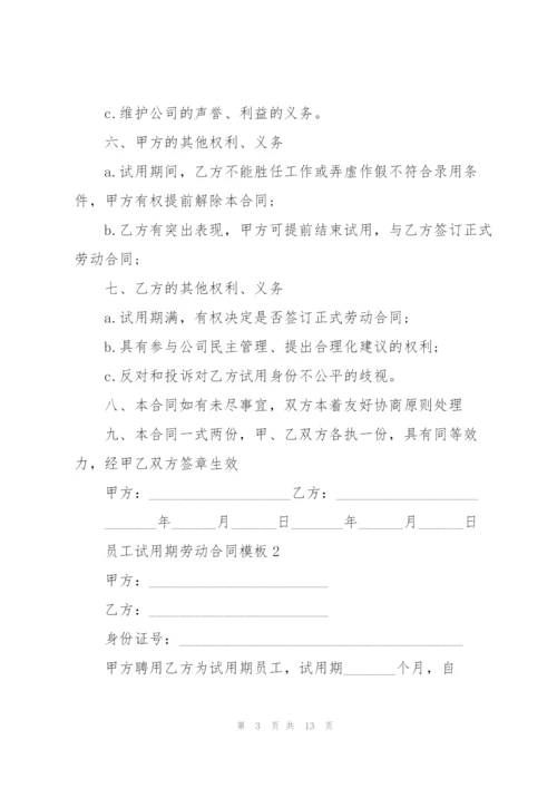 经典员工试用期劳动合同模板.docx