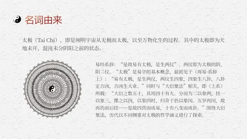 橙红色水墨国风太极基础知识培训PPT课件中国传统文化
