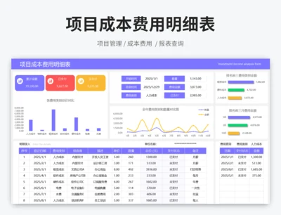 项目成本费用明细表