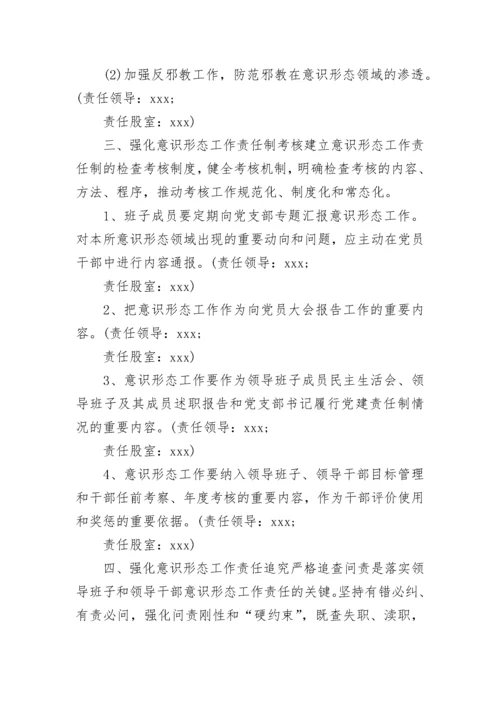 最新党支部落实意识形态工作责任制实施方案精选五篇.docx