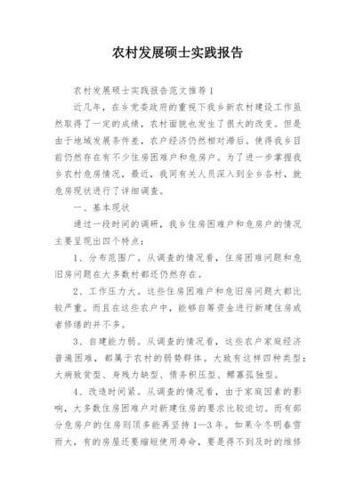 农村发展硕士实践报告.docx