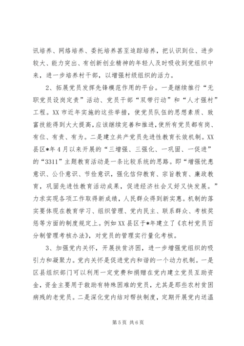 提升农村党员的素质市农村村级组织建设调研报告.docx