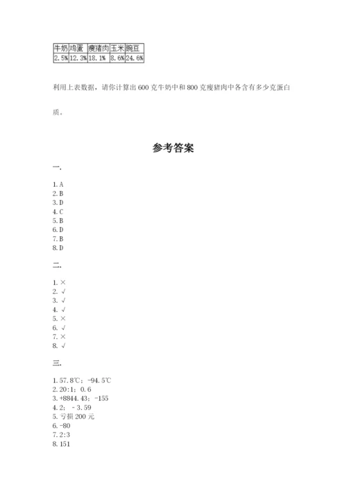 实用小学数学青岛版六年级下册期末测试卷【综合题】.docx