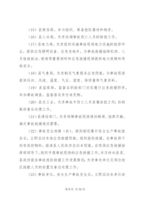 县烟花爆竹安全生产事故应急预案.docx