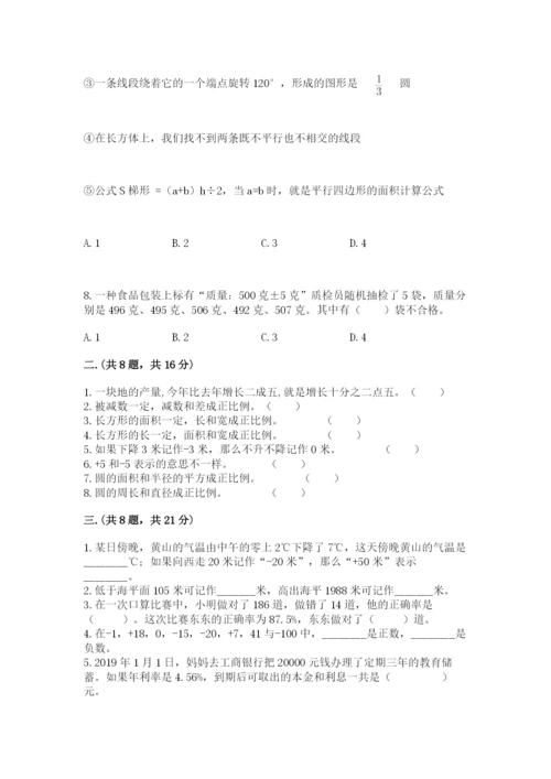 洛阳市小学数学小升初试卷【考点梳理】.docx